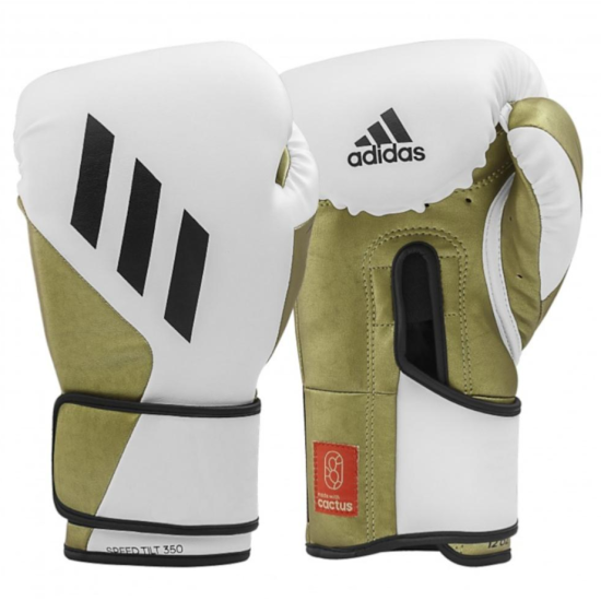 Gants de boxe d entrainement ADIDAS SPEED TILT 350 BLANC OR CACTUS boxing shop